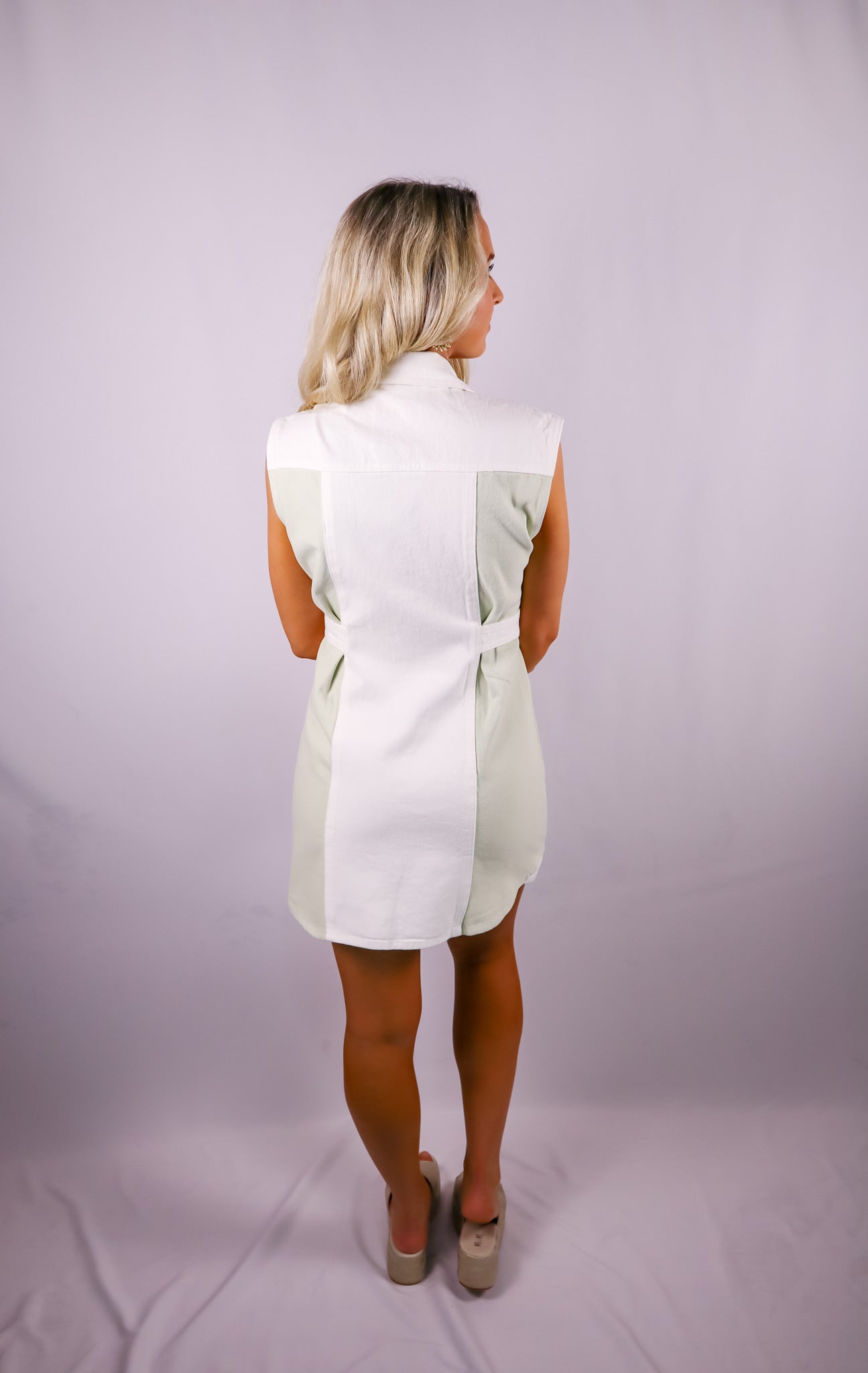 Jade Denim Mini Dress