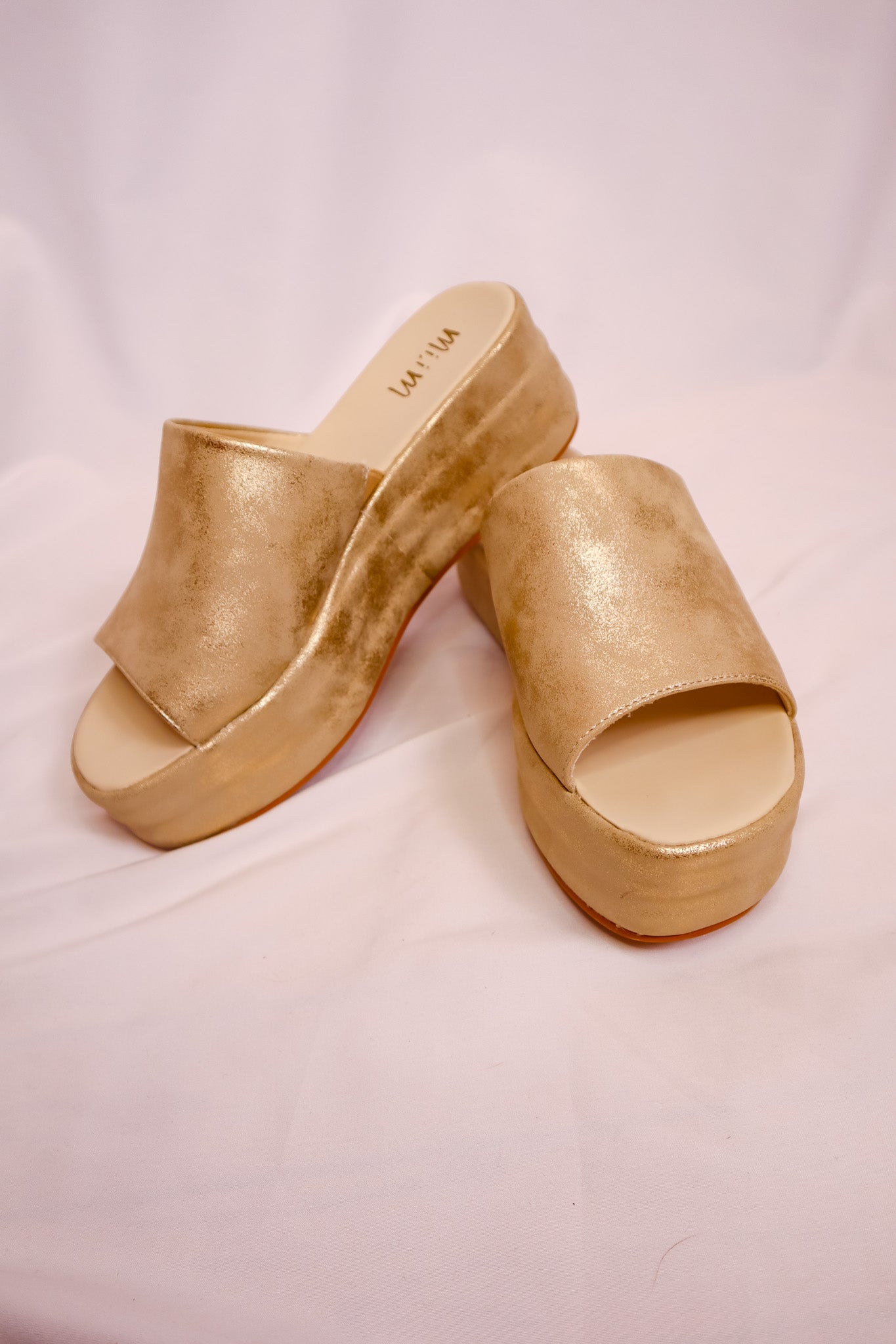 Champagne Glow Platform Sandals