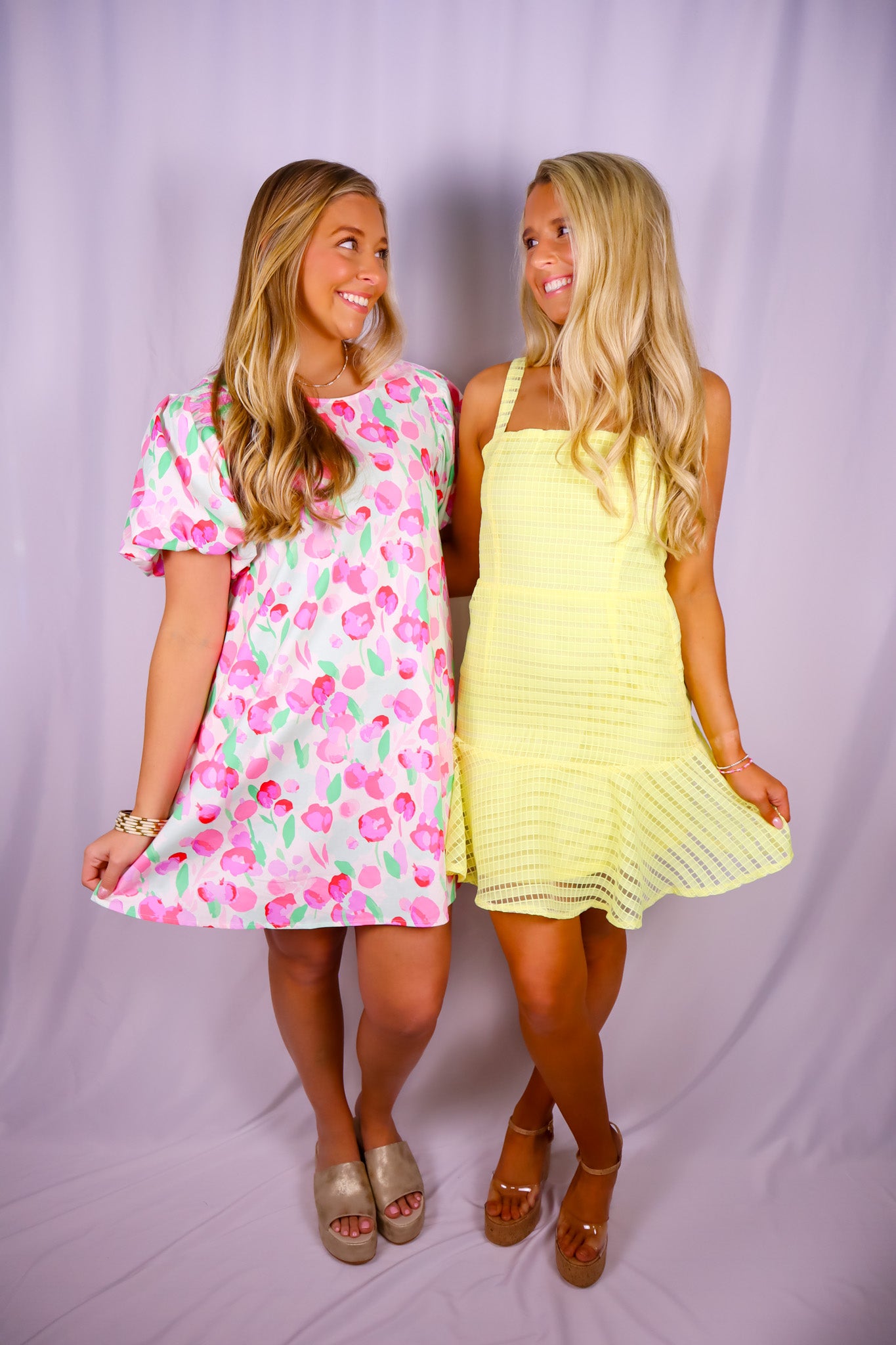 Golden Bloom Lace Dress