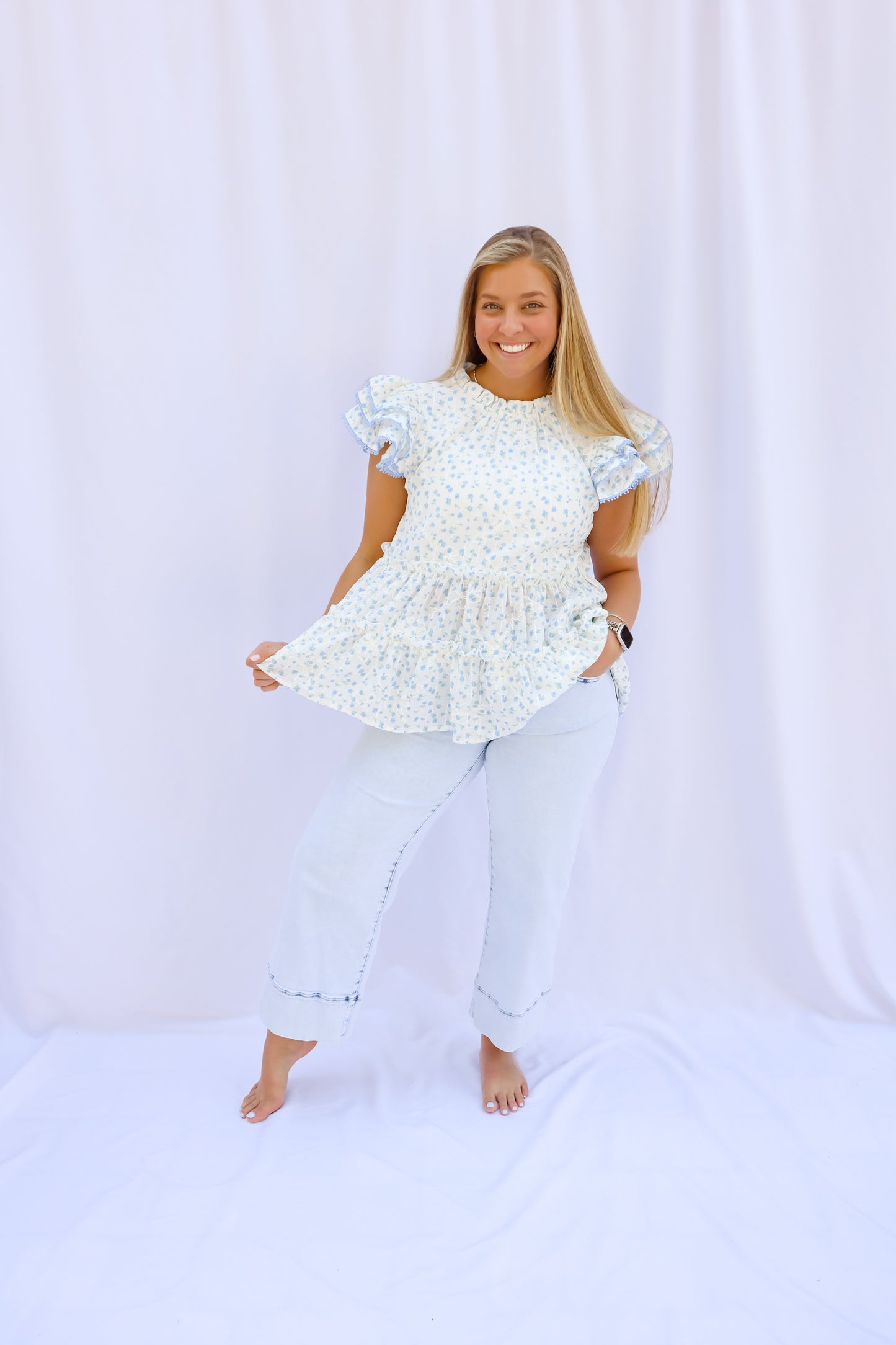 Bluebell Ruffle Top