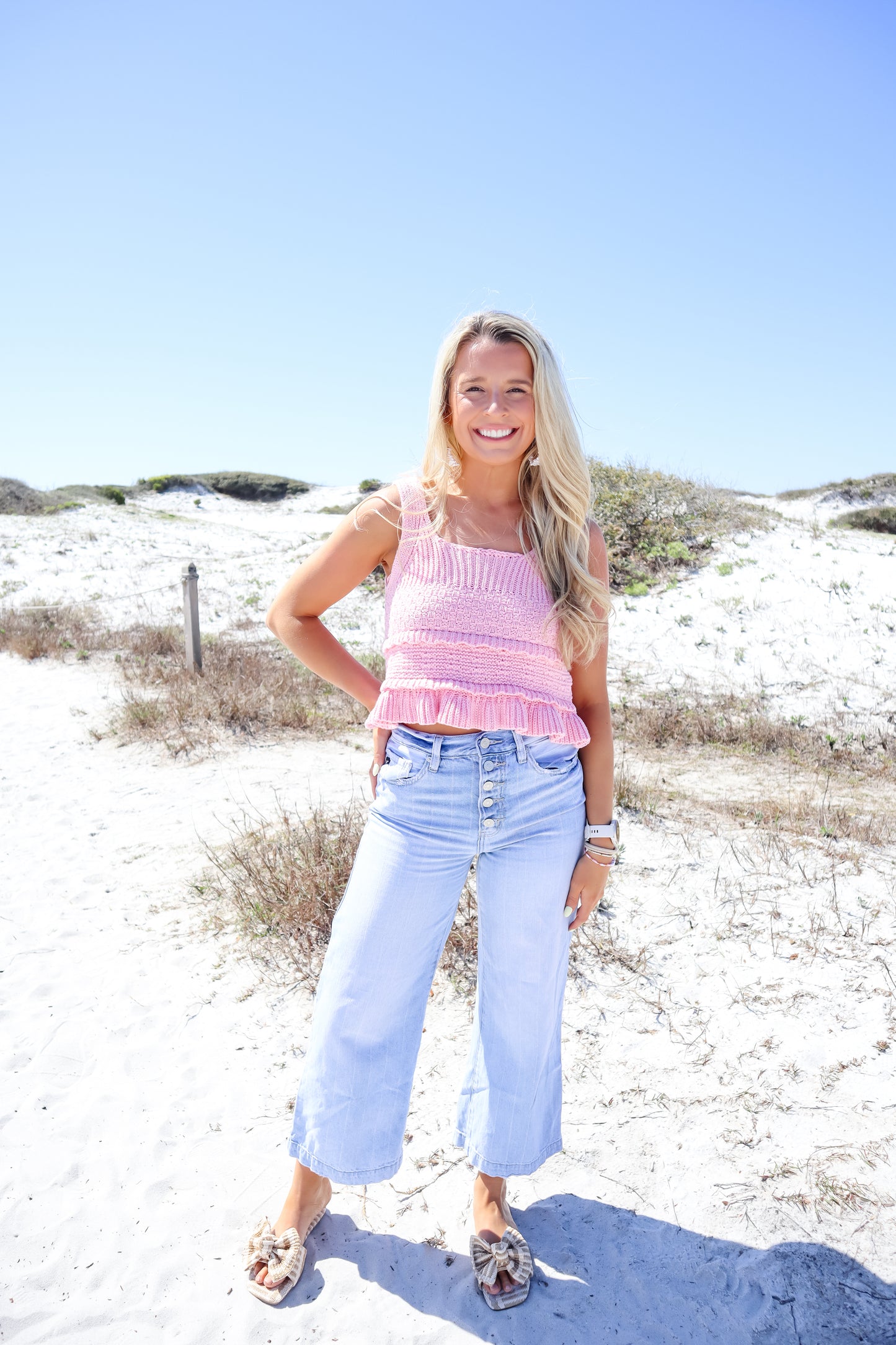 Rosy Crotchet Tank