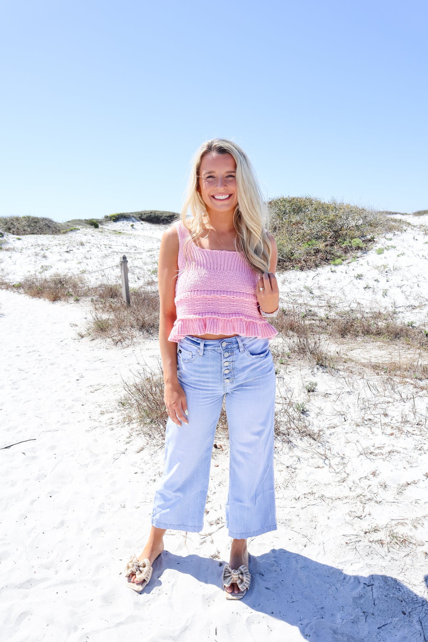 Rosy Crotchet Tank
