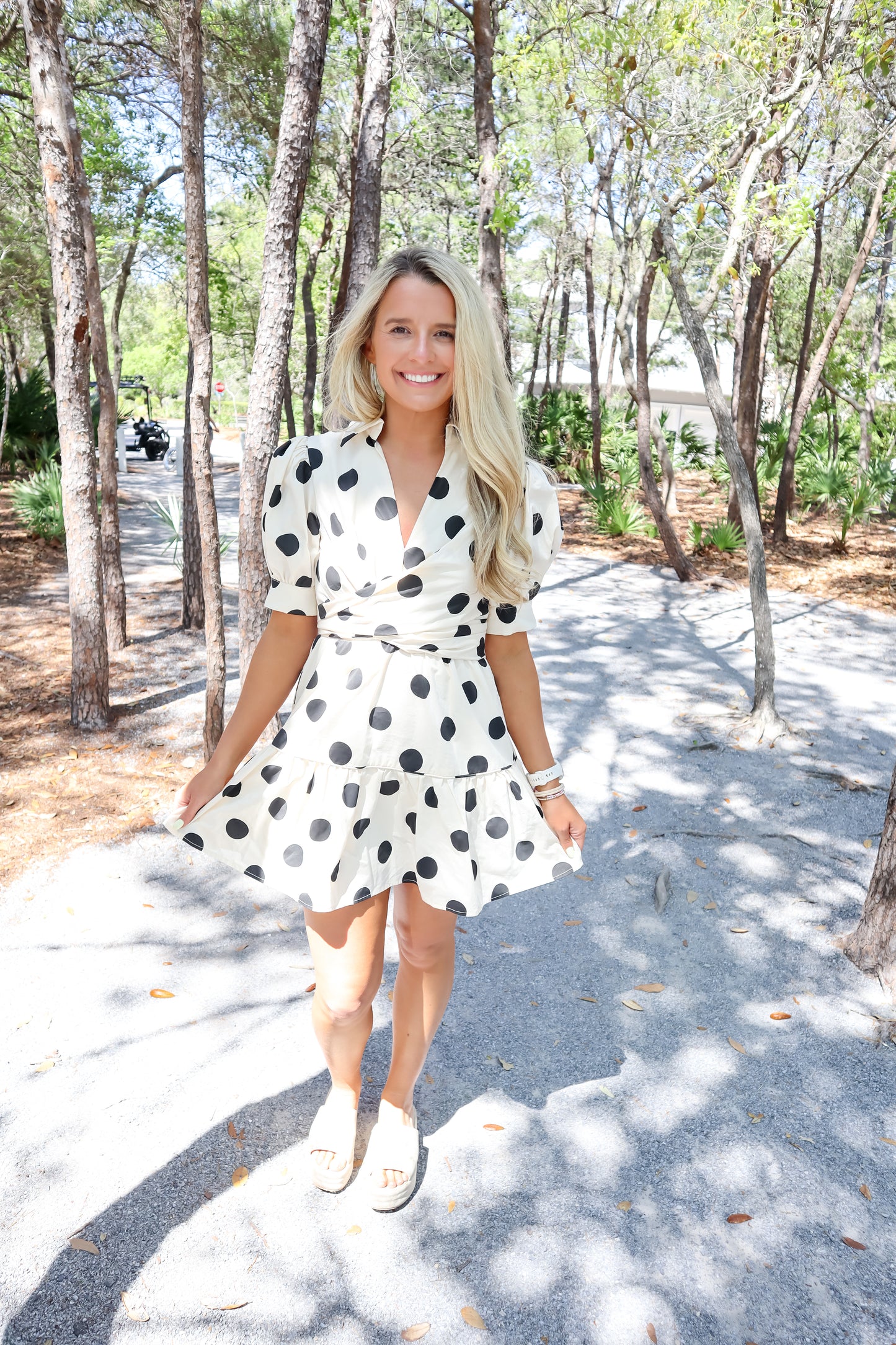 Darling Dotted Mini Dress