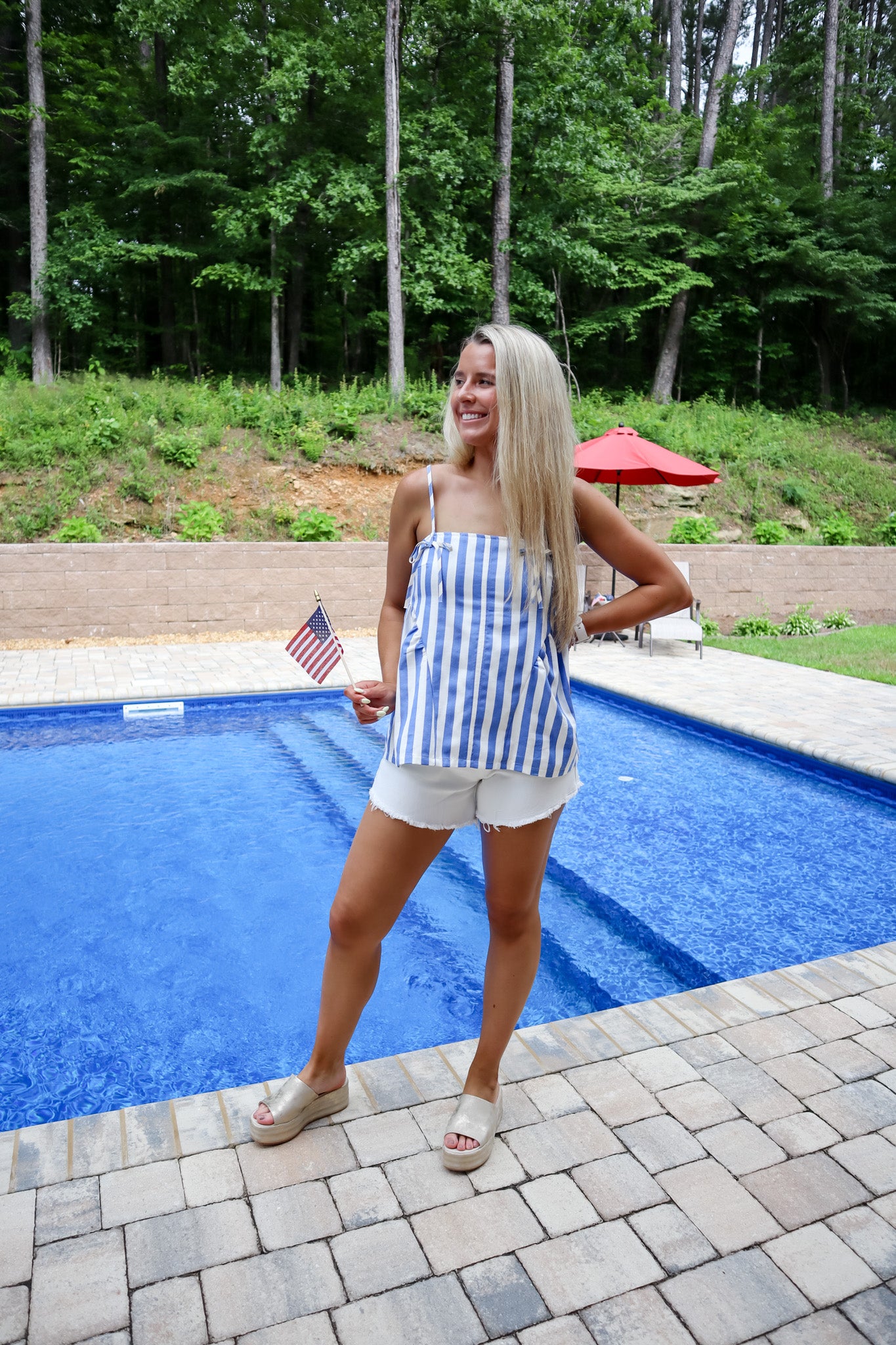 Weekend White Denim Shorts