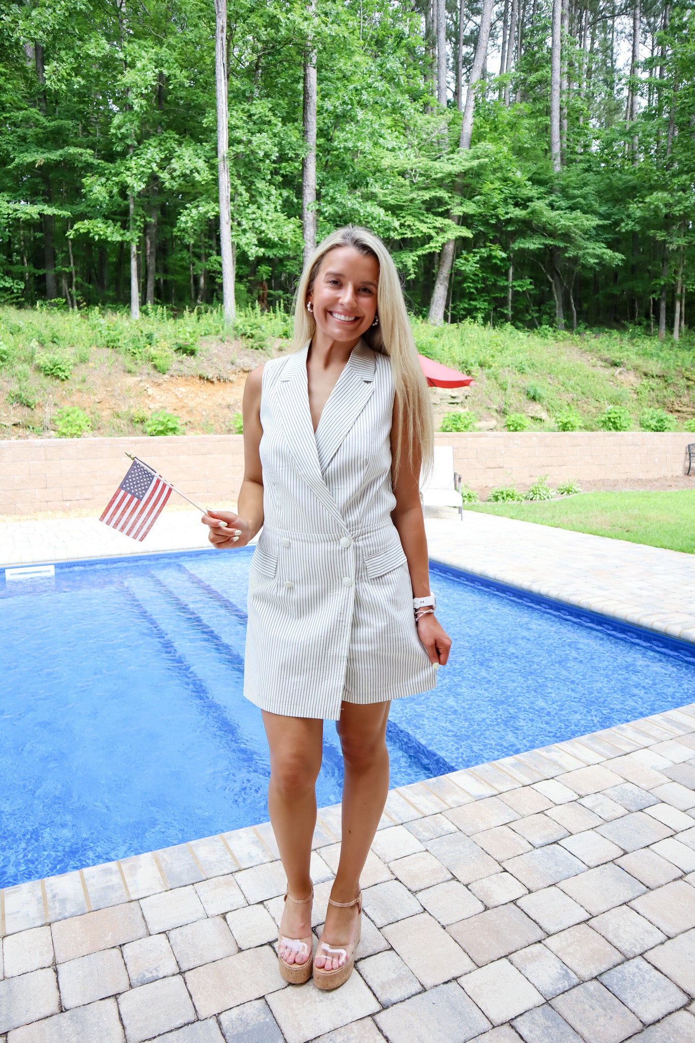 Pinstripe Perfection Mini Romper