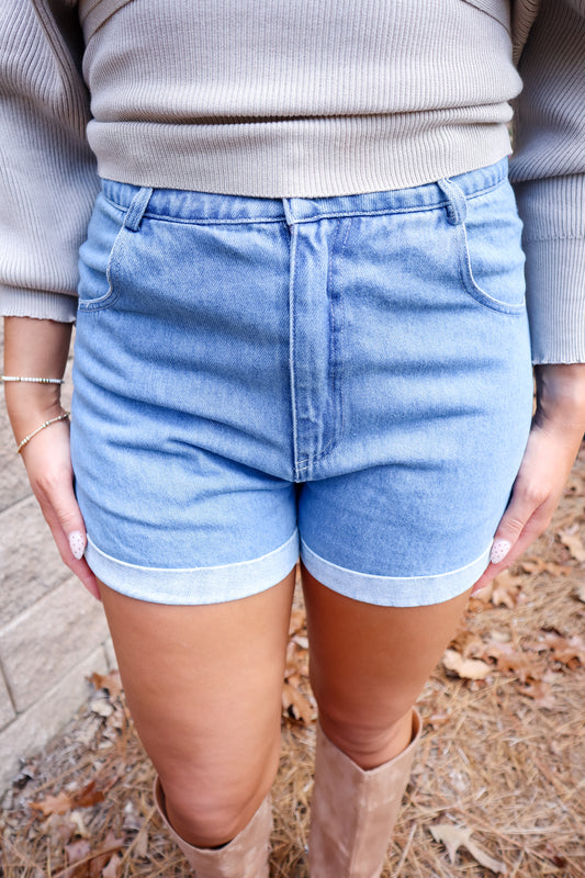 Autumn Denim Shorts
