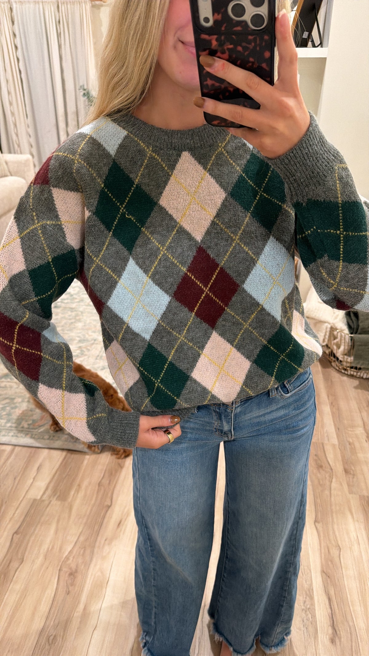 Vienna Argyle Sweater