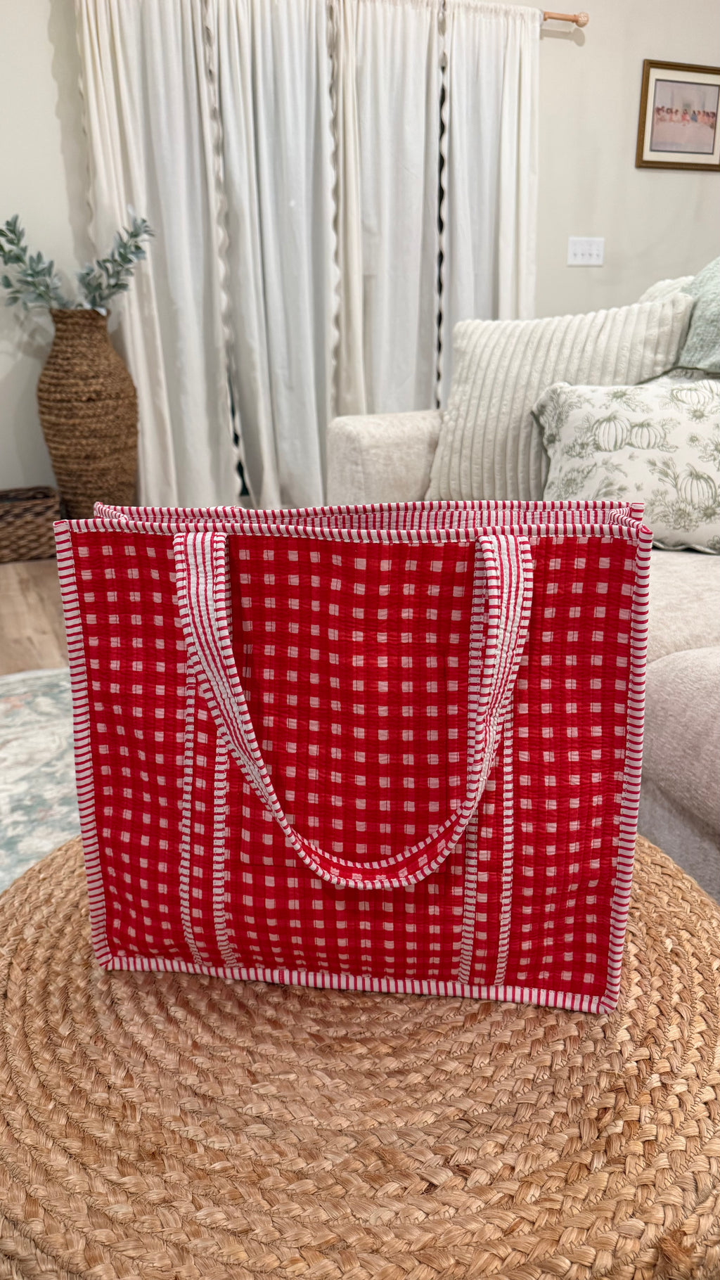 Poppy Quilted Tote