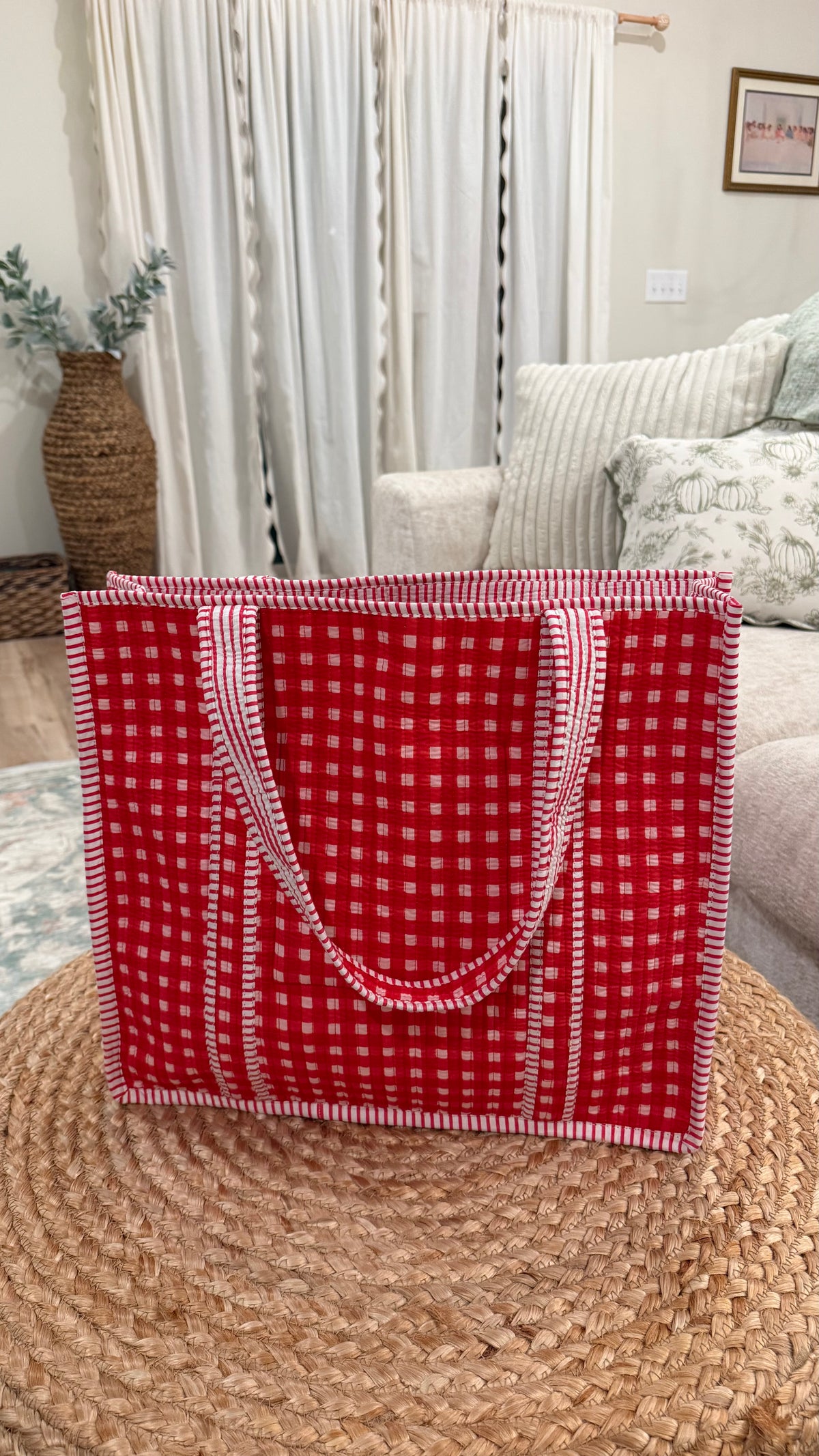 Poppy Quilted Tote