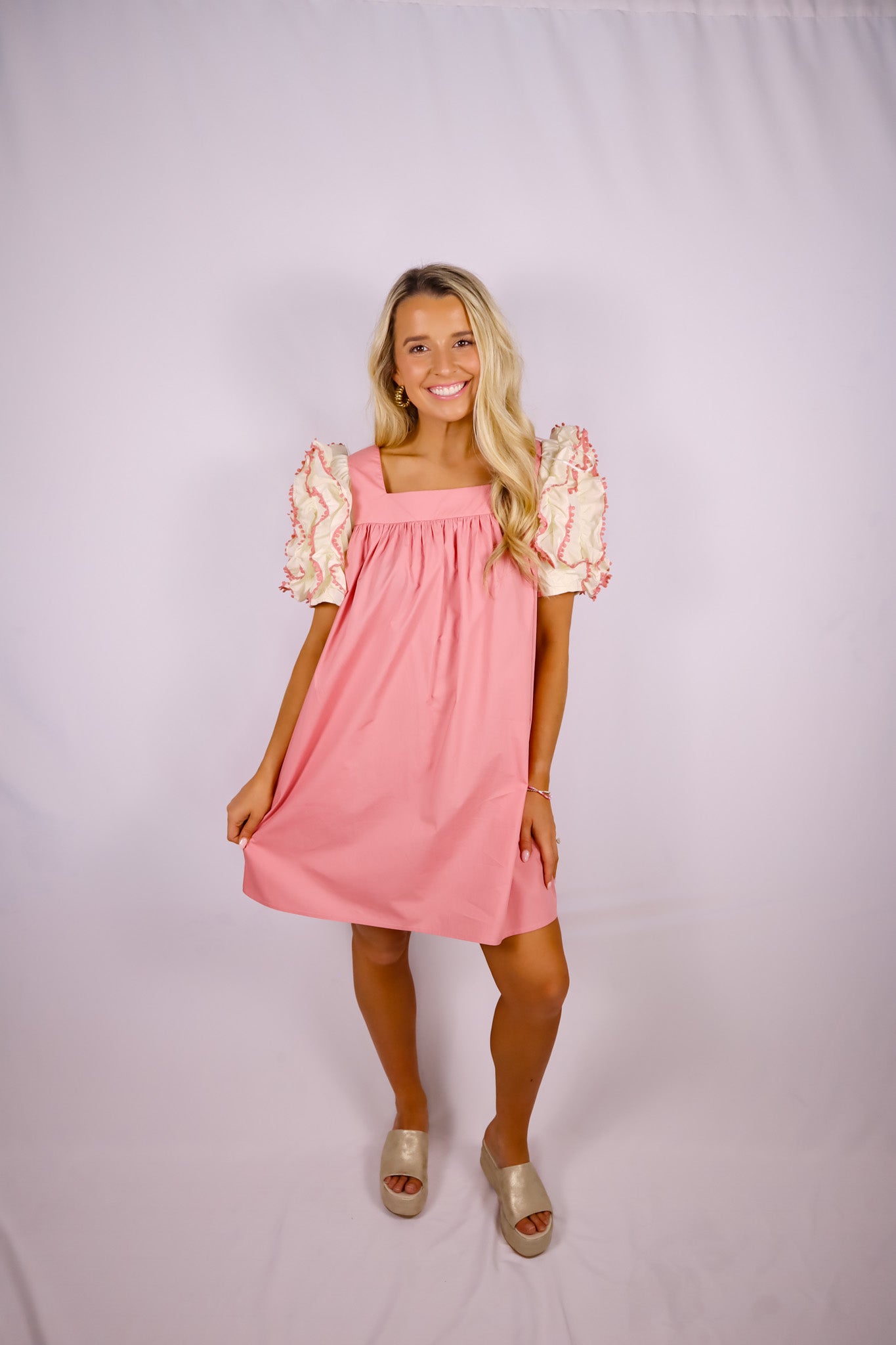 Rosé All Day Ruffle Dress