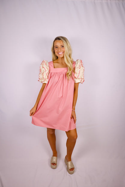 Rosé All Day Ruffle Dress