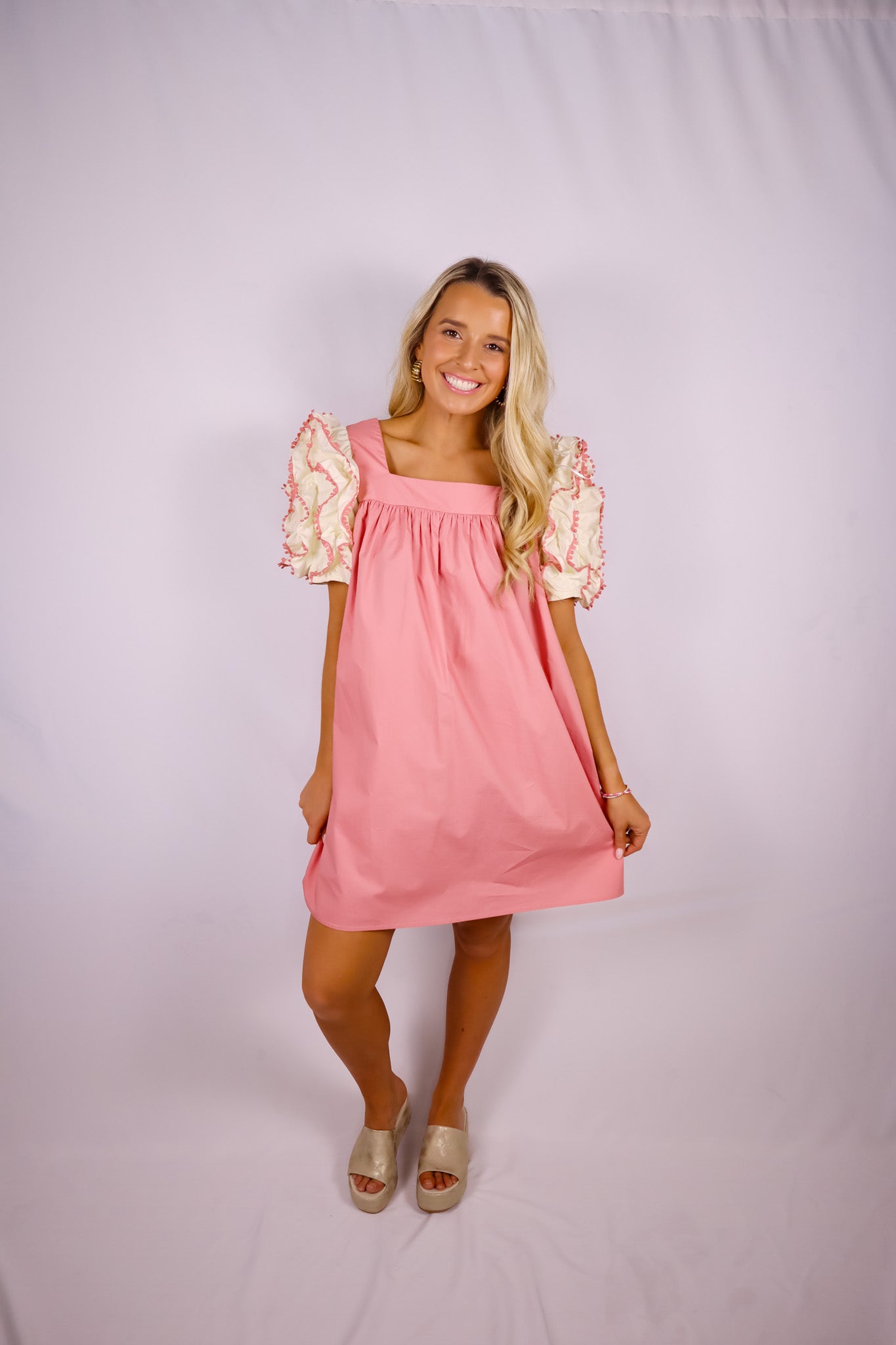 Rosé All Day Ruffle Dress