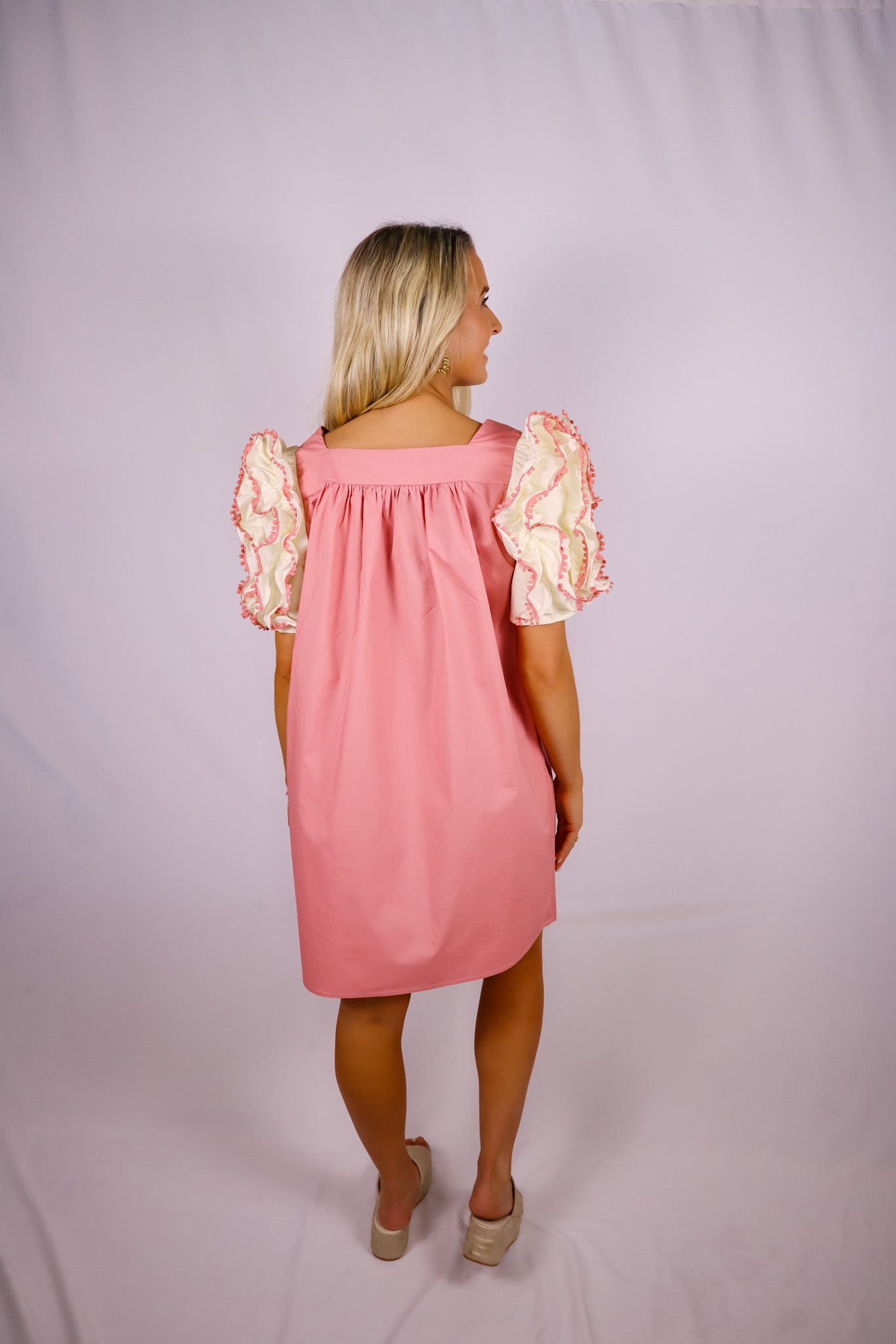 Rosé All Day Ruffle Dress