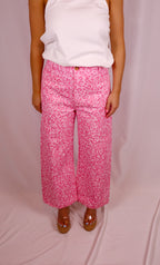 Blush Safari High-Waisted Wide-Leg Jeans