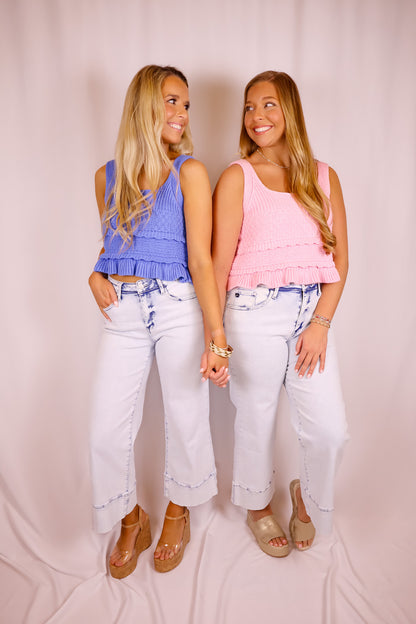 Rosy Crotchet Tank