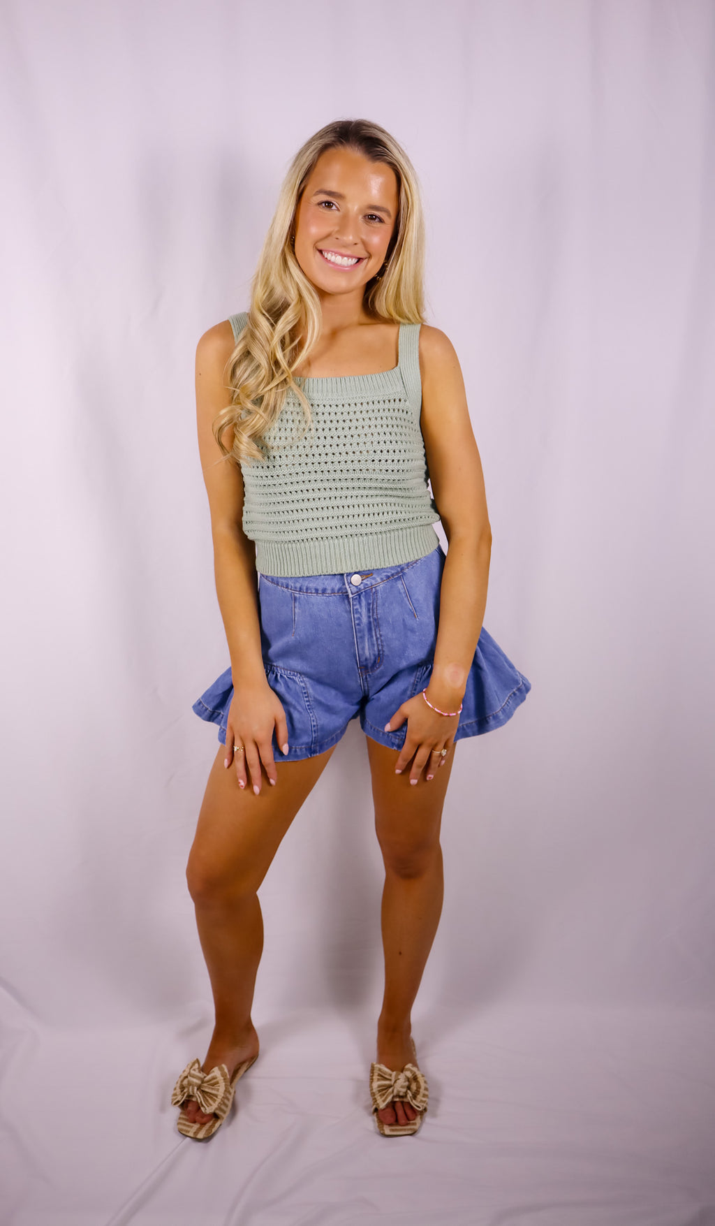 Sunlit Sage Crotchet Tank