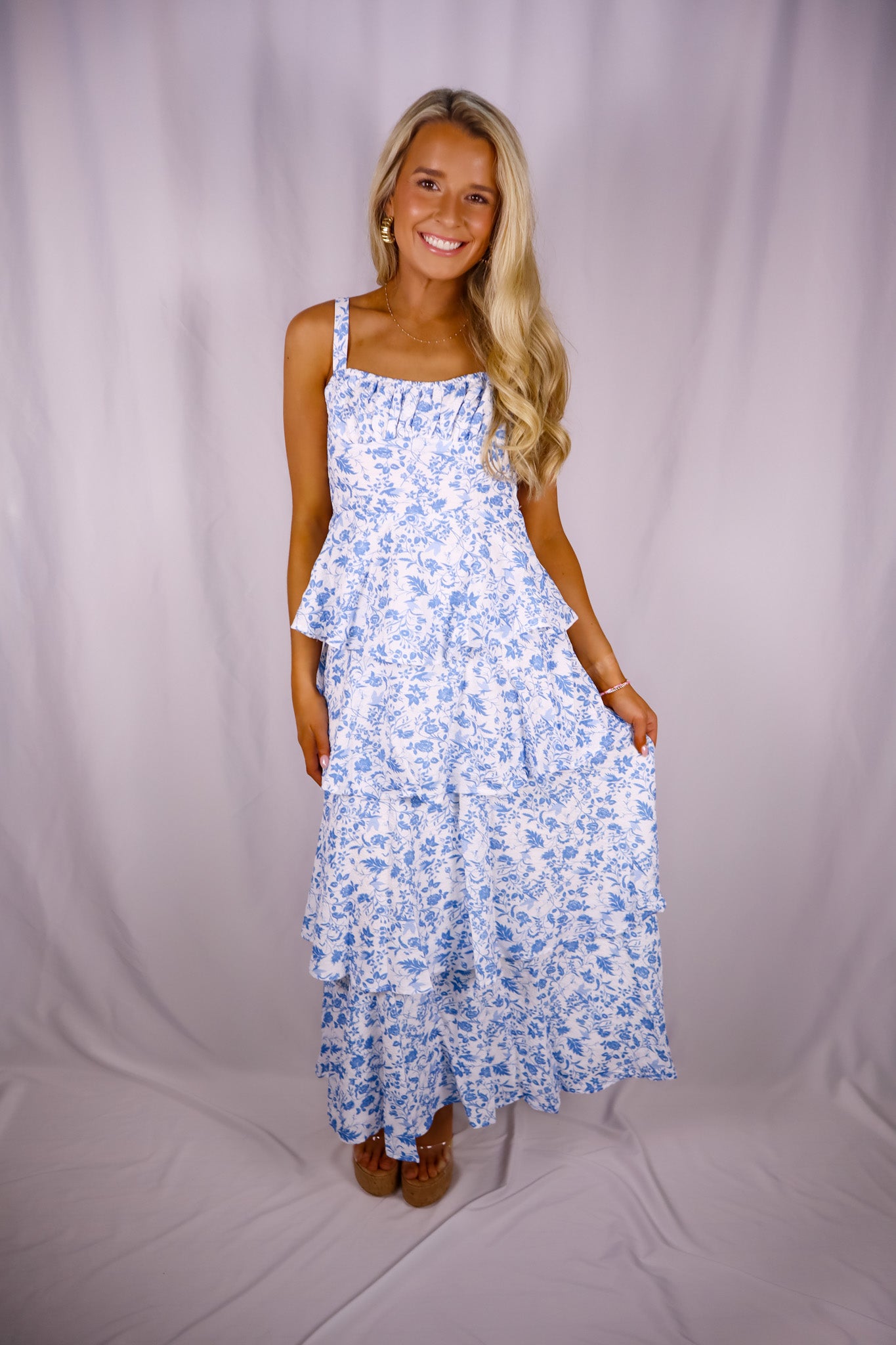 Blissful Blue Midi Dress