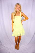 Golden Bloom Lace Dress