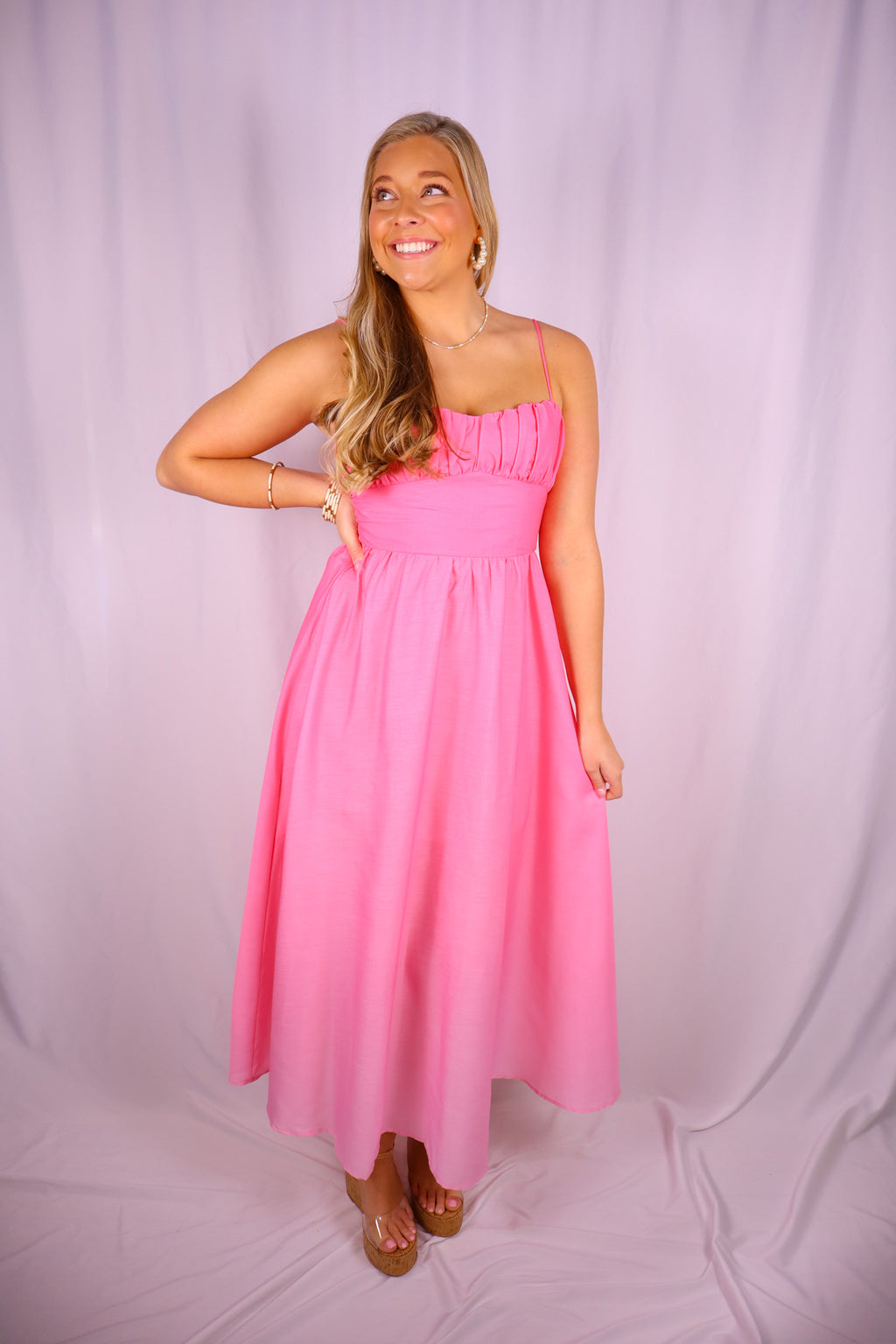 Rosé Sunset Maxi Dress