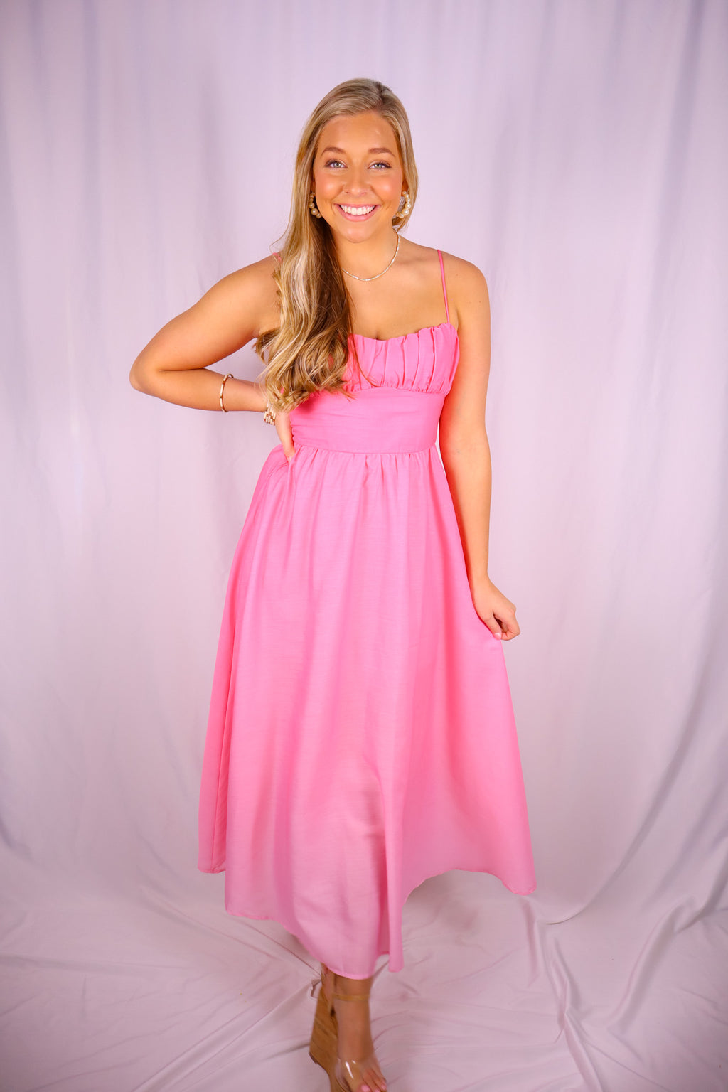 Rosé Sunset Maxi Dress