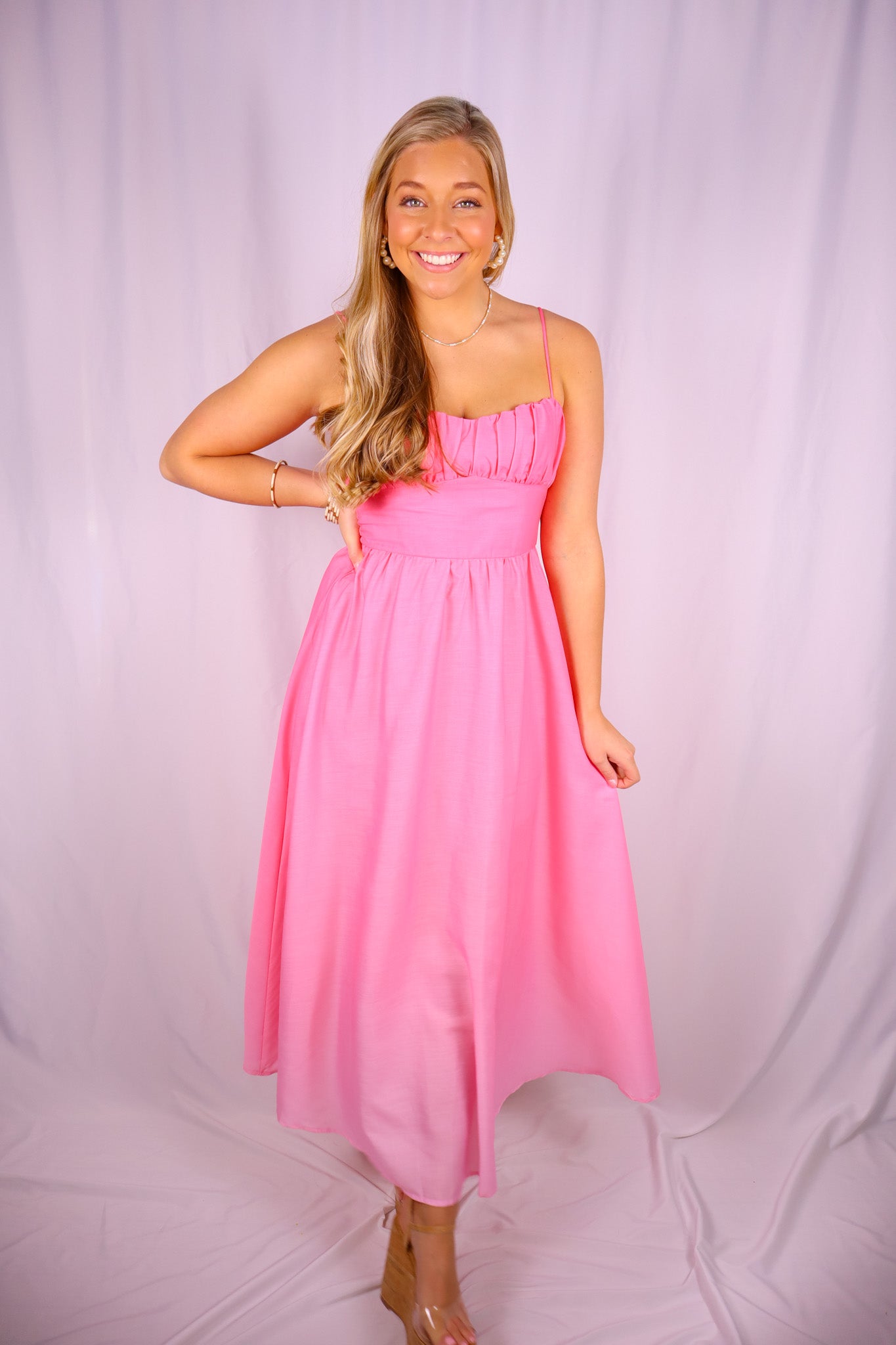 Rosé Sunset Maxi Dress