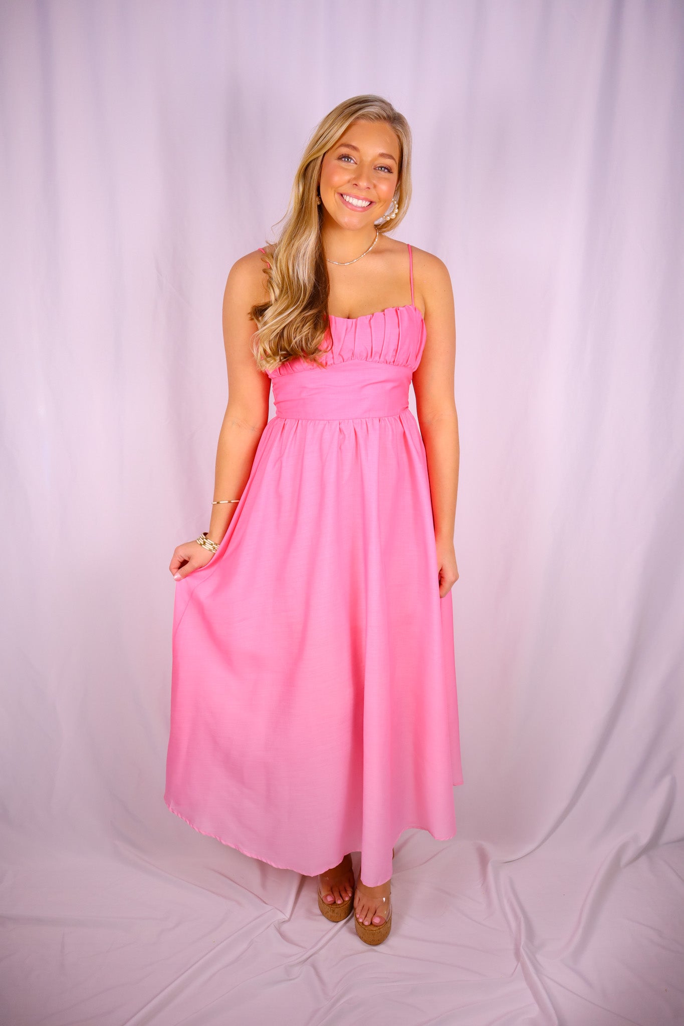 Rosé Sunset Maxi Dress