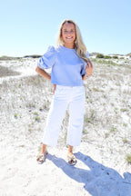 Periwinkle Charm Puff Sleeve Blouse