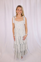 Black Floral Midi Dress