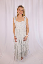 Black Floral Midi Dress