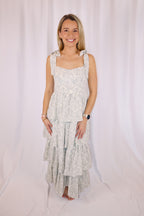 Black Floral Midi Dress