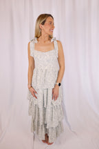 Black Floral Midi Dress