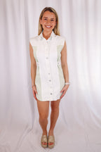 Sage Denim Mini Dress