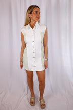 Sage Denim Mini Dress