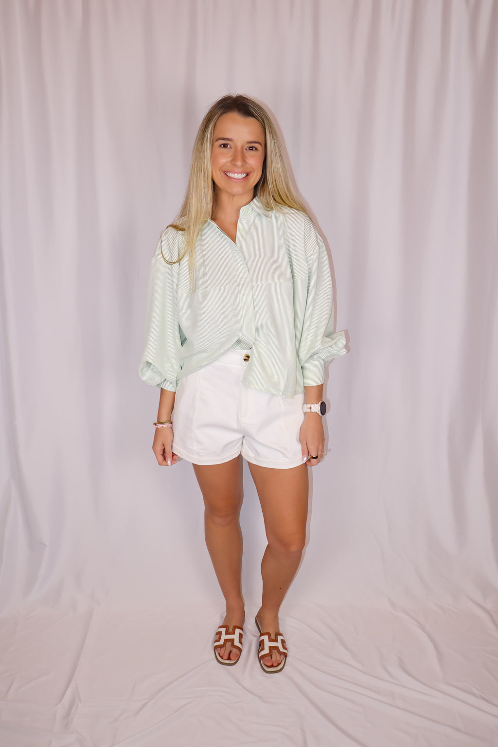 Sage Button Down