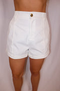 Cuff Hem Tailored Shorts