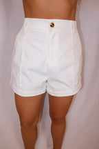 Cuff Hem Tailored Shorts