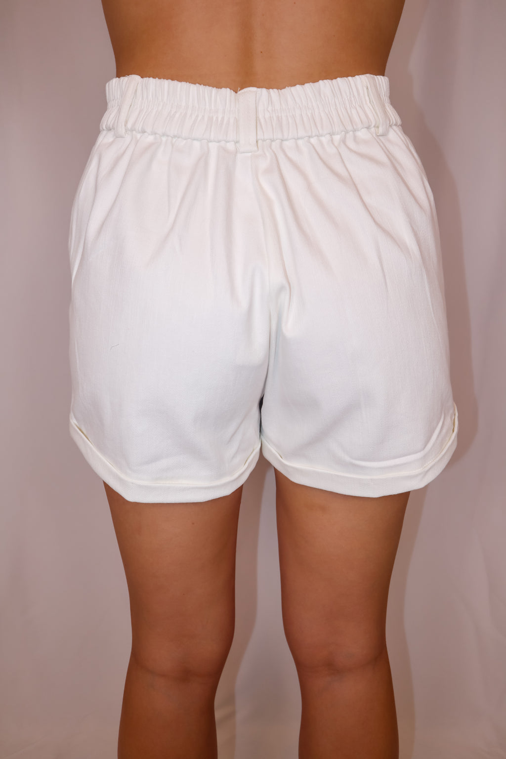 Cuff Hem Tailored Shorts