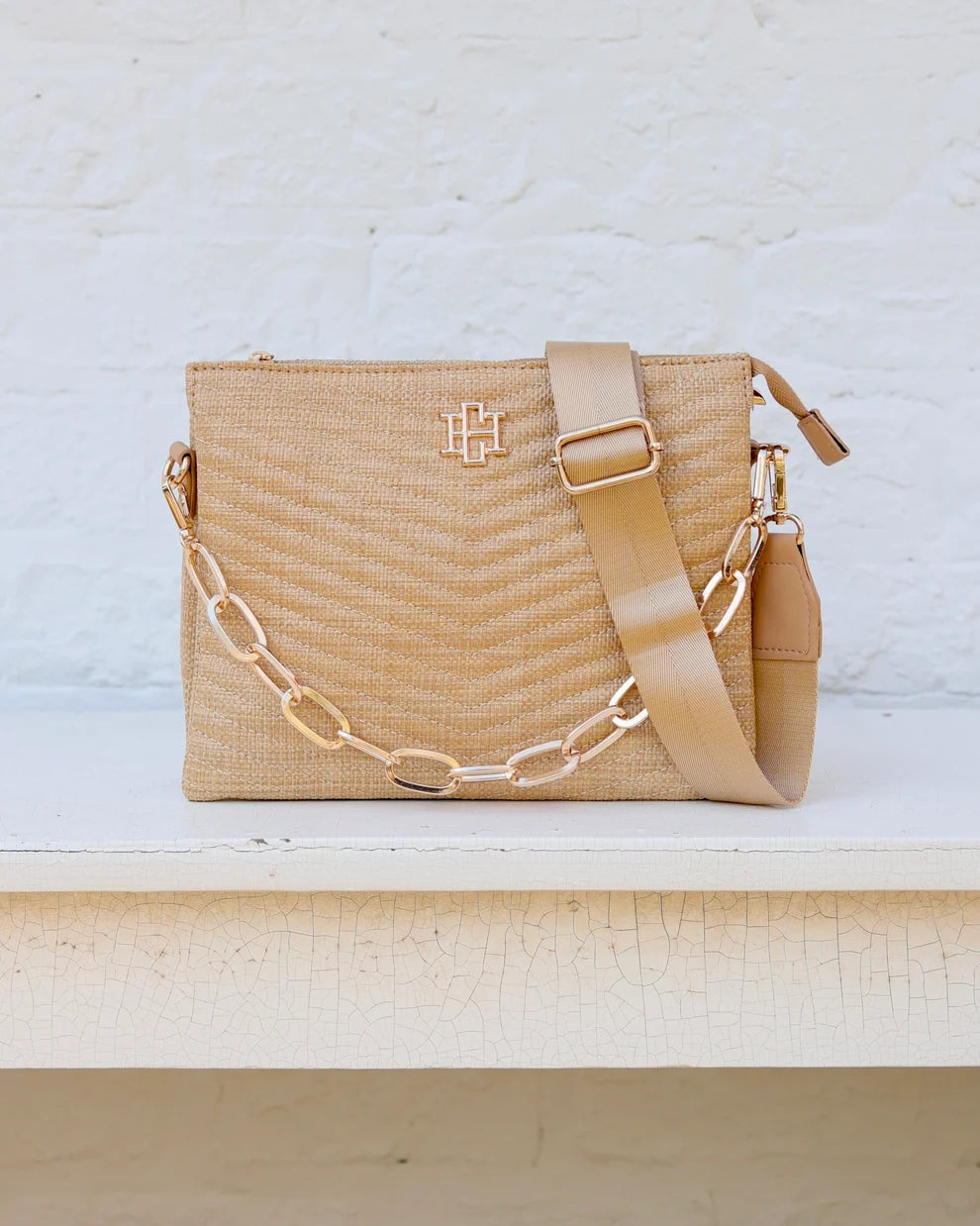 Caroline Hill Ariana Crossbody Natural