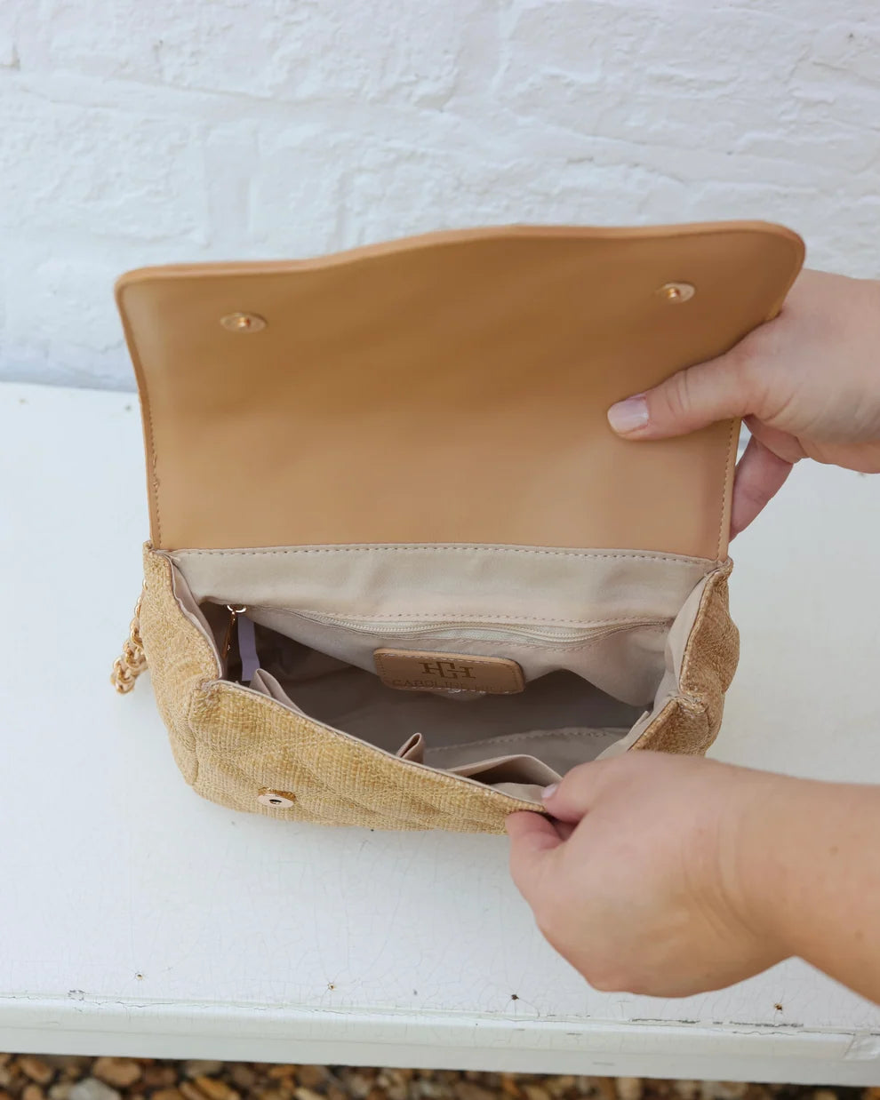 Caroline Hill Elle Crossbody Natural