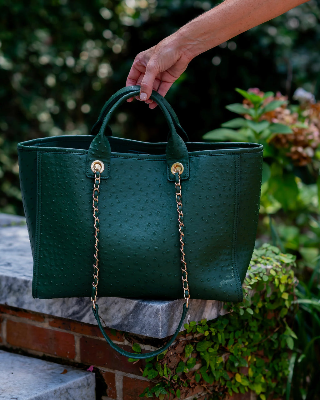 Caroline Hill Missy Tote Hunter Green