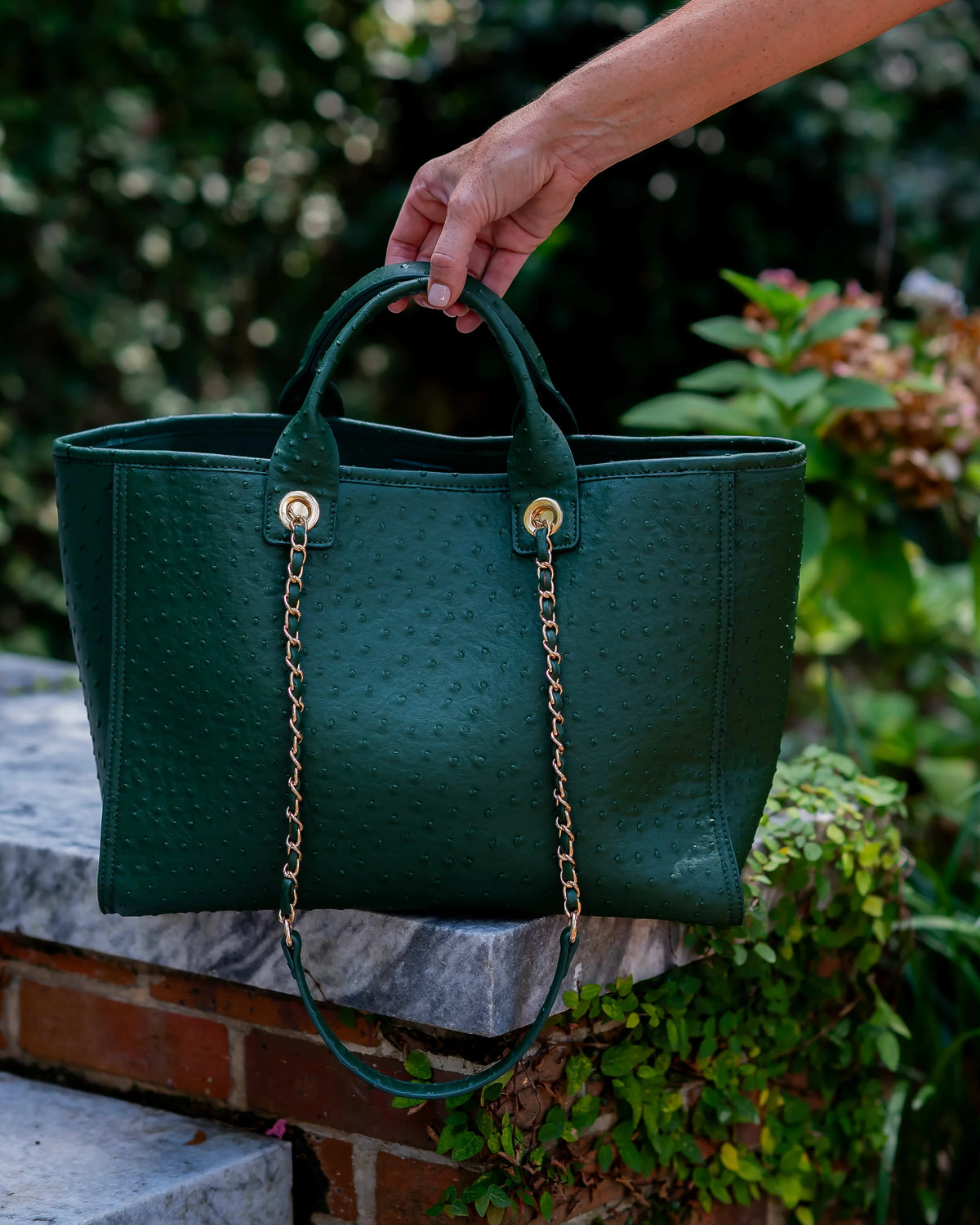 Caroline Hill Missy Tote Hunter Green