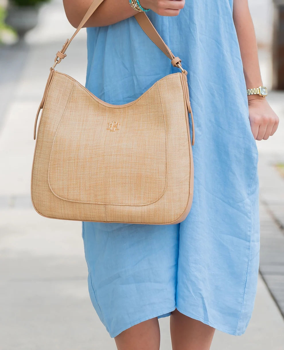 Caroline Hill Hadlee Hobo Bag Natural