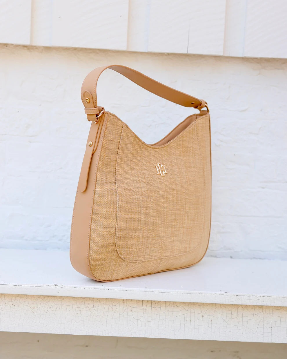 Caroline Hill Hadlee Hobo Bag Natural
