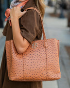 Caroline Hill Heath Tote Bag Saddle EO