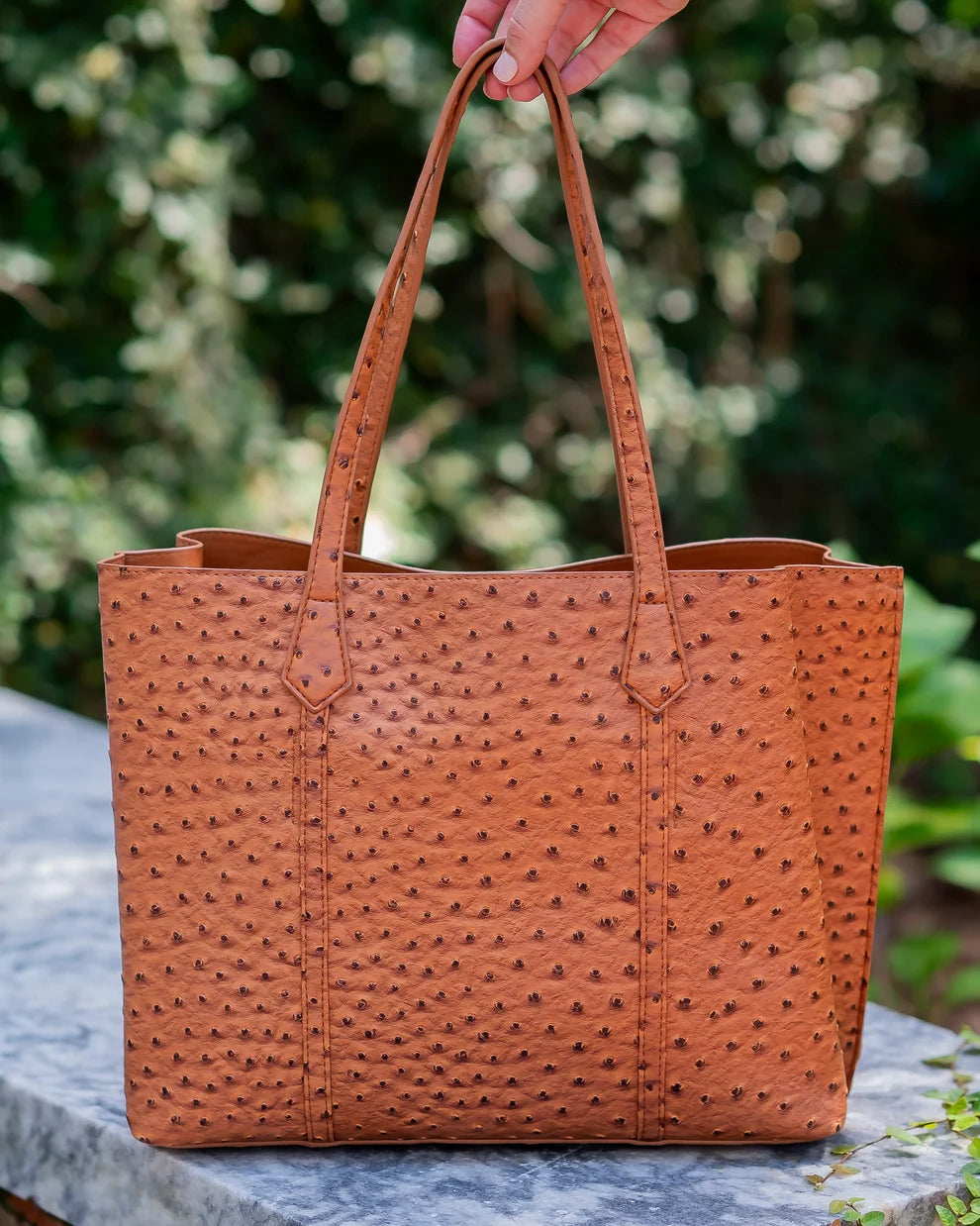Caroline Hill Heath Tote Bag Saddle EO